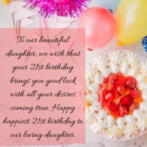 21st birthday wishes for daughter