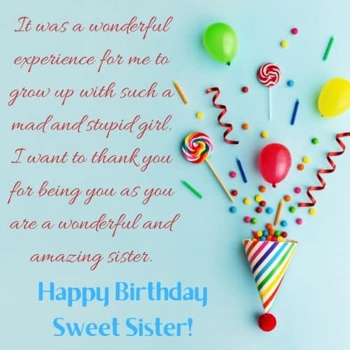 cute happy birthday sister images